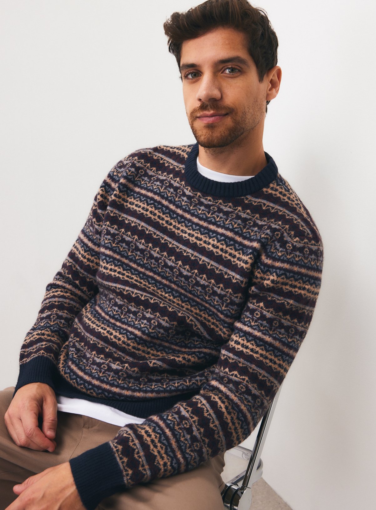 All Over Fairisle Crew Neck Jumper XXXL - Image 1 thumbnail